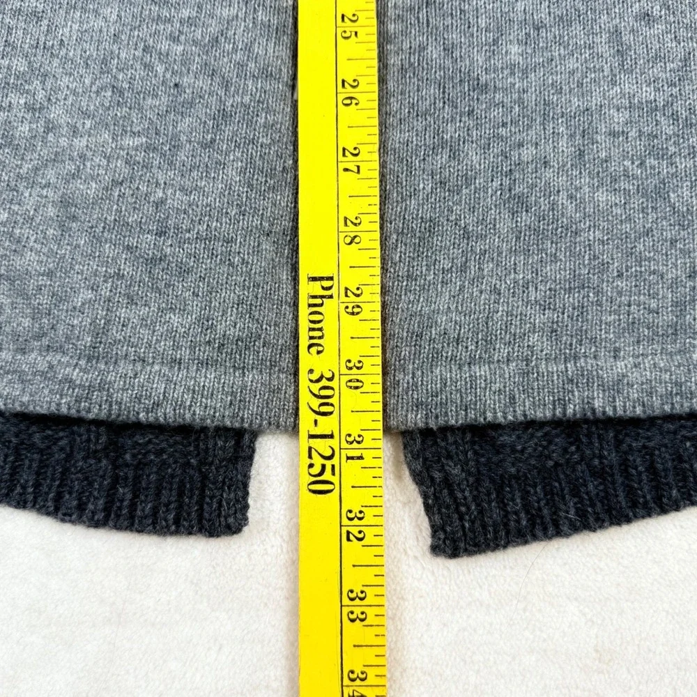 Chiaramente Italy Wool Blend Cable Knit Buckle‎ Cardigan Sweater Grey Womens S